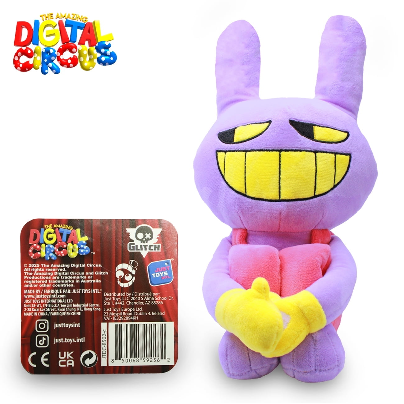 Just Toys LLC The Amazing Digital Circus – 10″ Jax Plush Toy, Officially Licensed, Ultra-Soft & Collectible Stuffed Animal (Pomni, Jax, Gangle, Gummigoo)