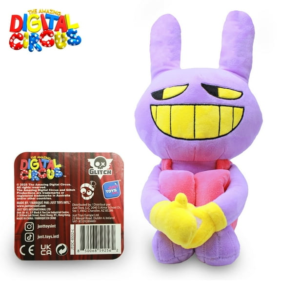 Just Toys LLC The Amazing Digital Circus 10 Jax Plush Toy, Officially Licensed, Ultra-Soft & Collectible Stuffed Animal (Pomni, Jax, Gangle, Gummigoo)
