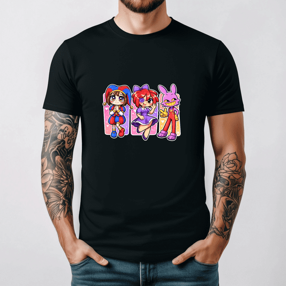 The Amazing Digital Circus Extended Sizes Graphic Apparel Tee V25035,Unisex S- 5XL