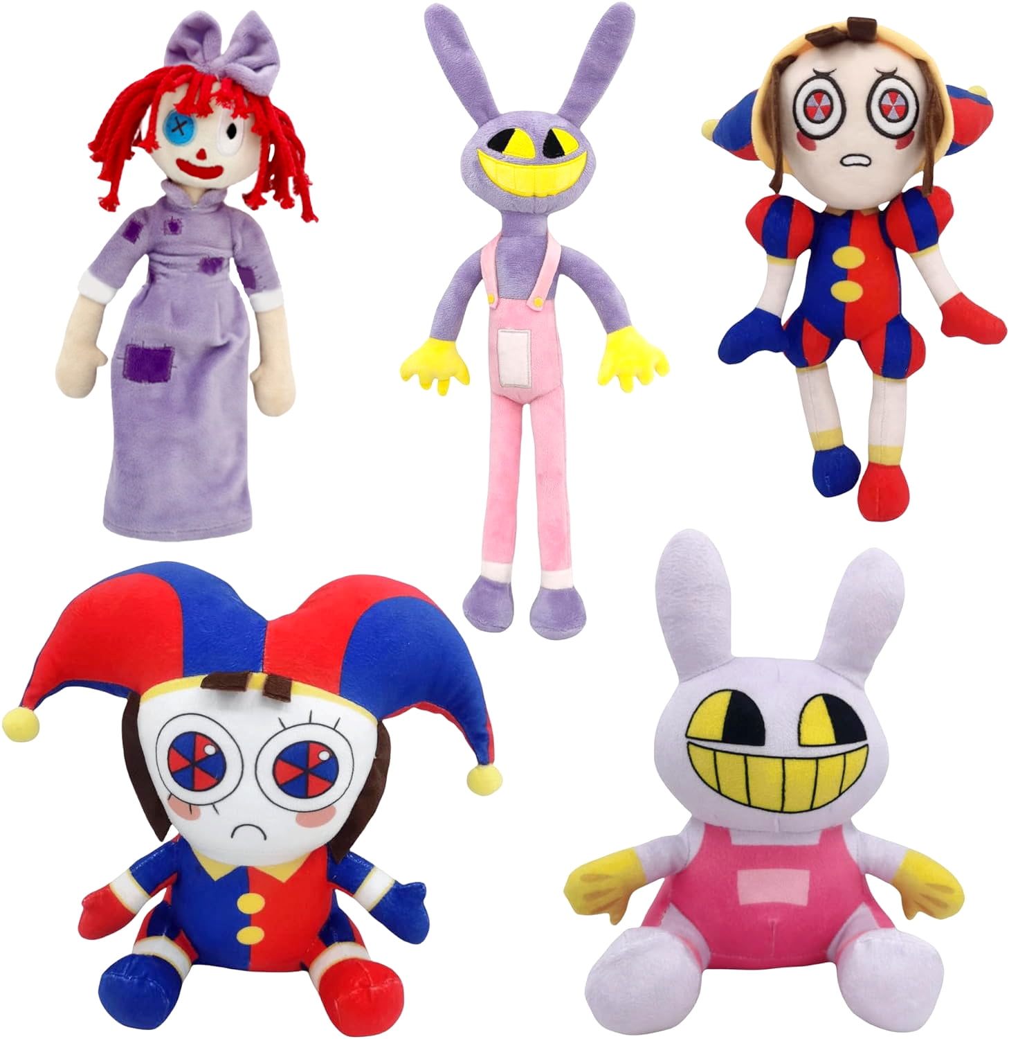 The Amazing Digital Circus Plush Toys, Pomni&Jax Plushies Toy for TV Fans  Gift, Cute Stuffed Figure Pomni Jax Doll for Kids and Adults Birthday  Christmas Gift(5 pcs) 