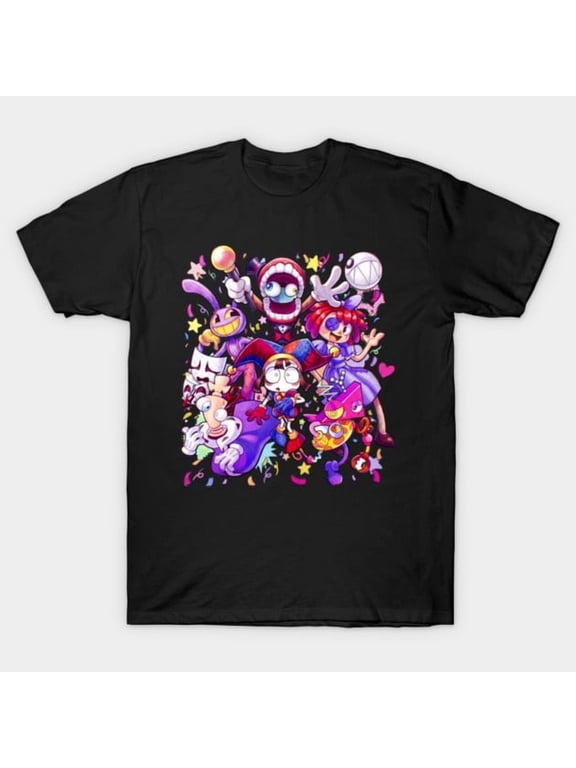 The Amazing Digital Circus TADC Group Pomni Caine Jax Top Unisex T-Shirt, up to size 3XL.
