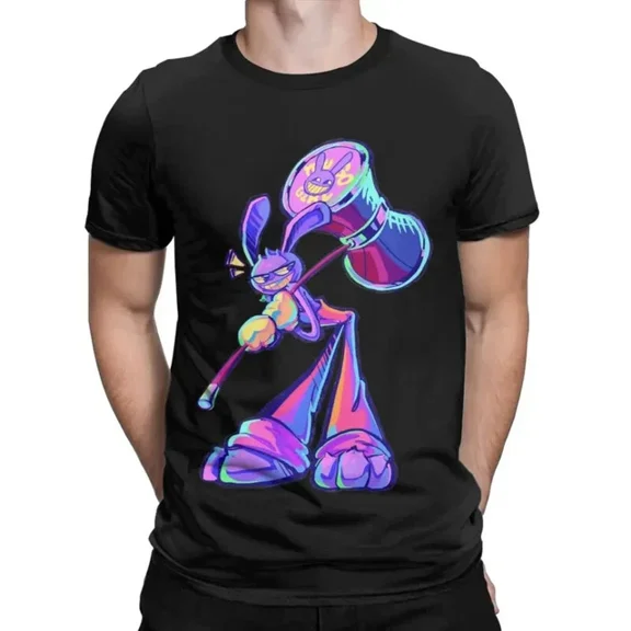 The Amazing Digital Circus TV Series Men's T Shirts Jax and Big Hammer Unique Te