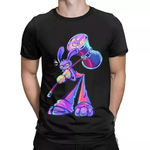 The Amazing Digital Circus TV Series Men's T Shirts Jax and Big Hammer Unique Te