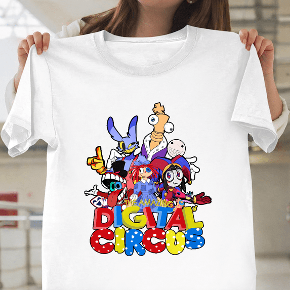The Amazing Digital Circus Viral Indie Animation Hit Show Fan Unisex T-Shirt, for men & women, up to size 5XL.