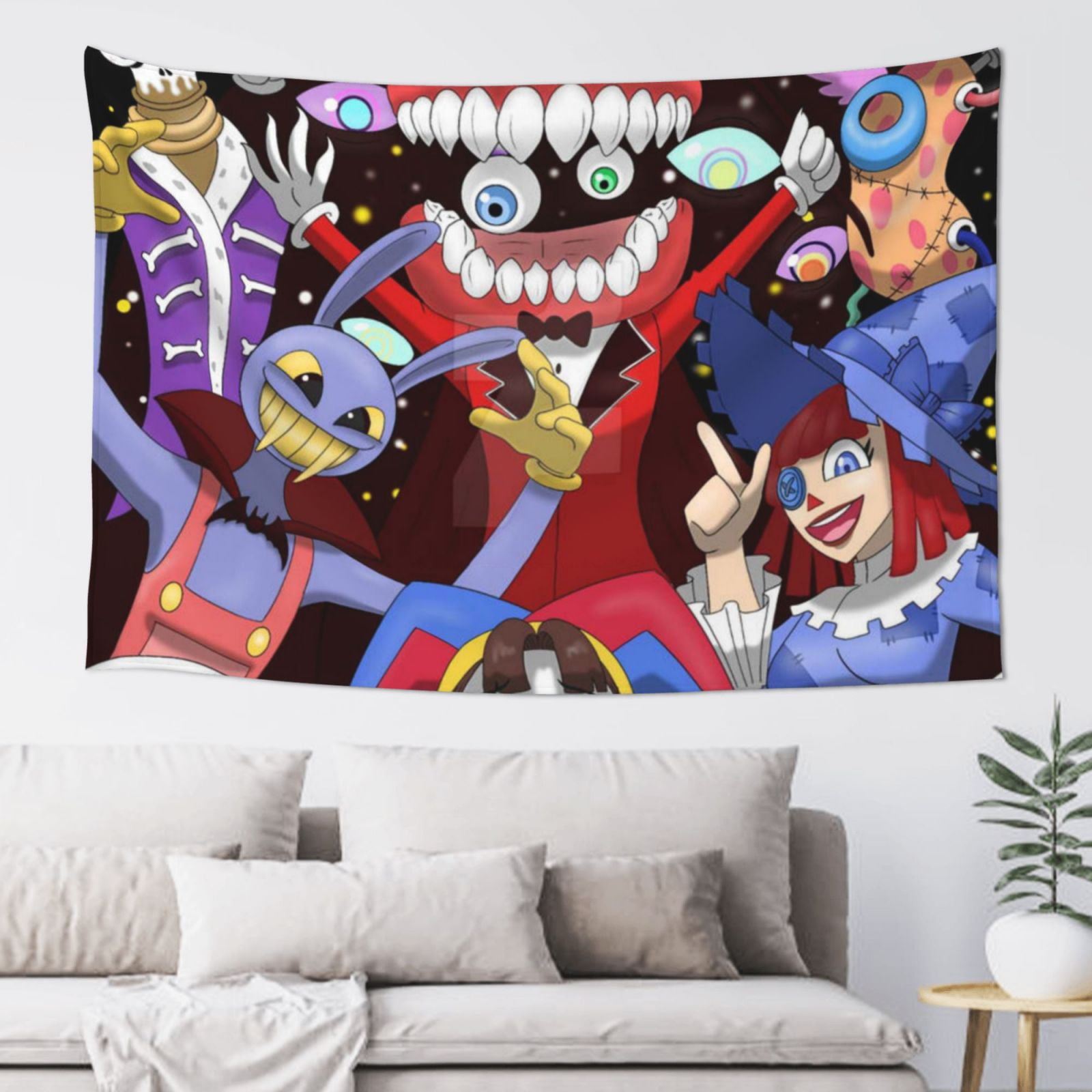 The Amazing Digital Circus Wall Tapestry, Anime Tapestries, Hippie