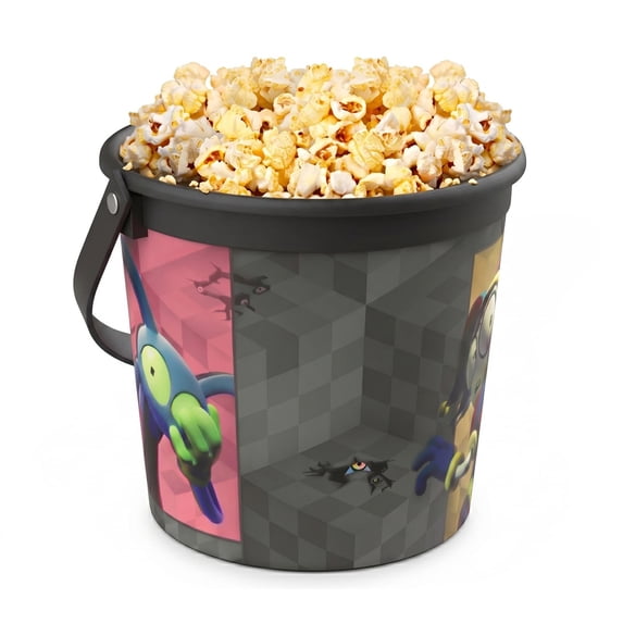 The Amazing Digital Circus the Last Act Popcorn Bucket with a 75oz Capacity – Large Reusable Container with a Sturdy Black Handle