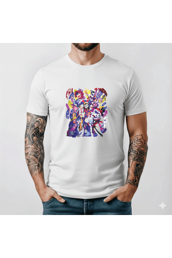 The Amazing Digital TADC Cyber Glitch Aesthetic World Logo T Shirt Top,for unisex up to 5XL