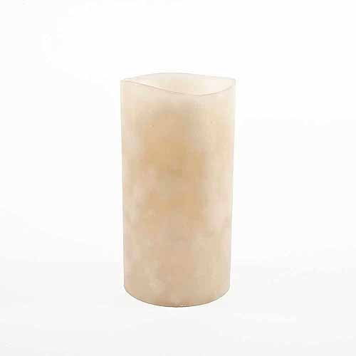 The Amazing Flameless Candle Wax Pillar, Mottled White Swan, Breeze