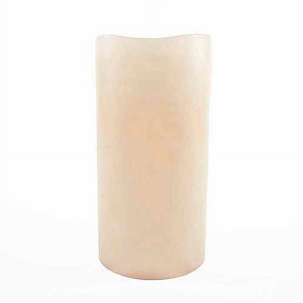 The Amazing Flameless Candle Wax Pillar, Mottled White Swan, Breeze