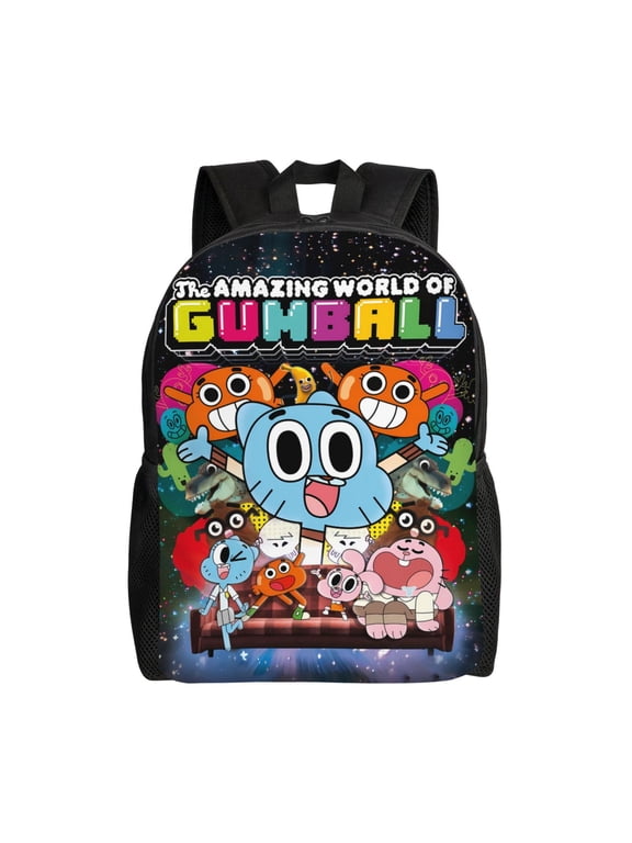 The Amazing-Gum-ball Backpack,3d Print Laptop Backpack Lightweight Casual Daypack Bookbag Multi-Function Travel Backpack