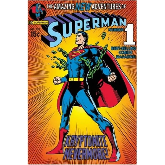 The Amazing New Adventures of Superman No 1 36x24 DC Comic Art Print Poster Kryptonite Nevermore! Breaking Chains