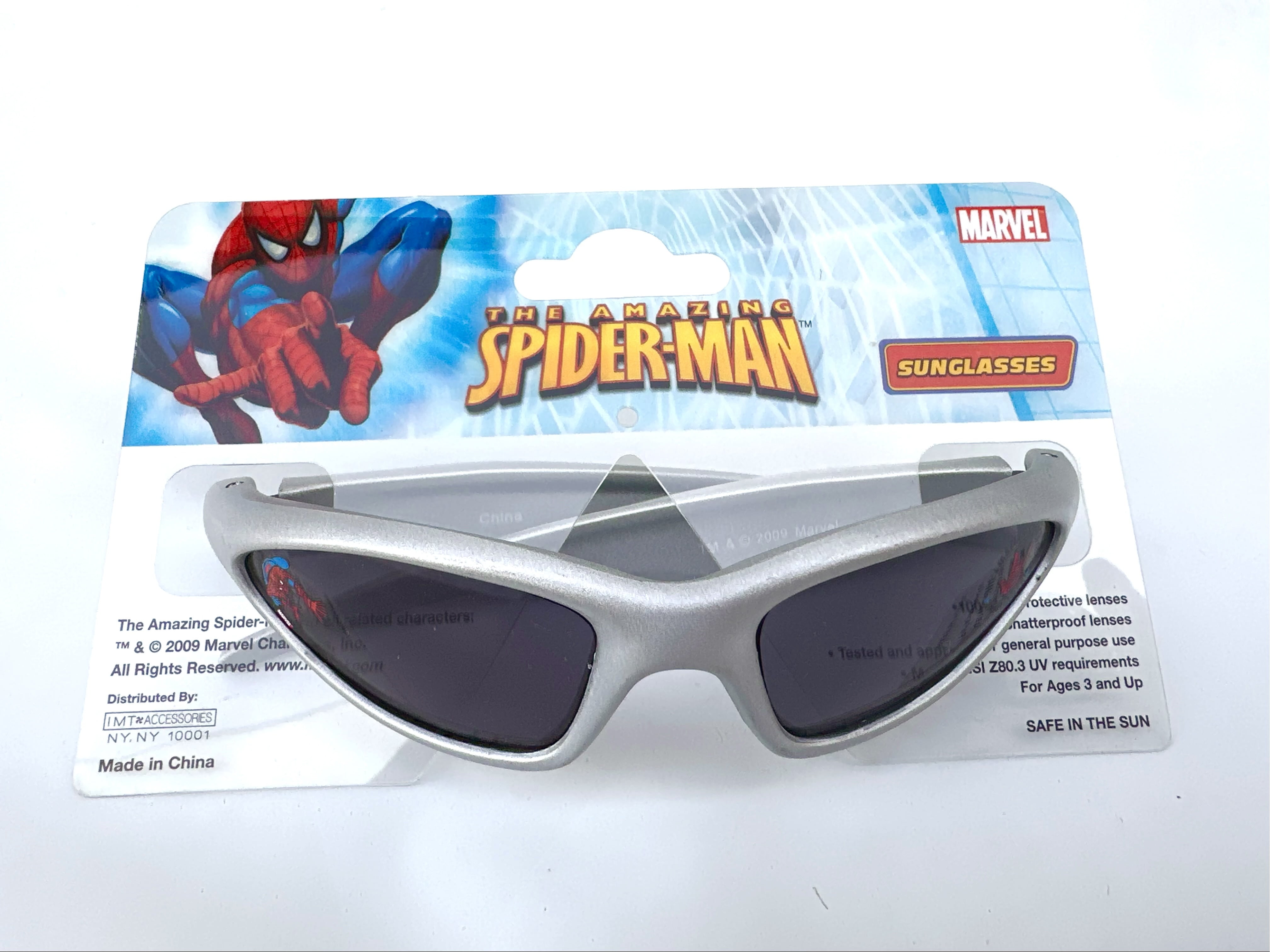 The Amazing Spider Man Silver Colored Frame Kids Sunglasses