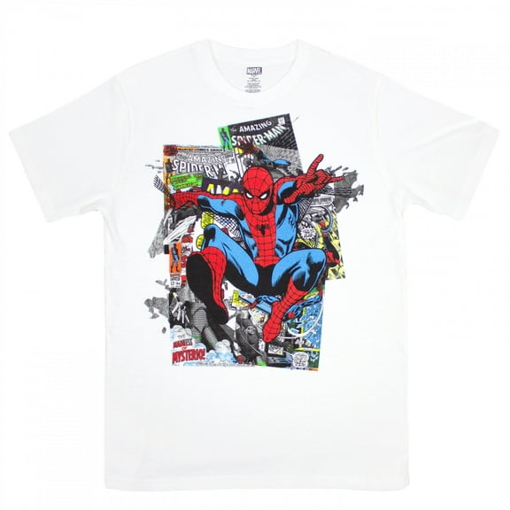 The Amazing Spider-Man Vintage Collage T-Shirt-Small