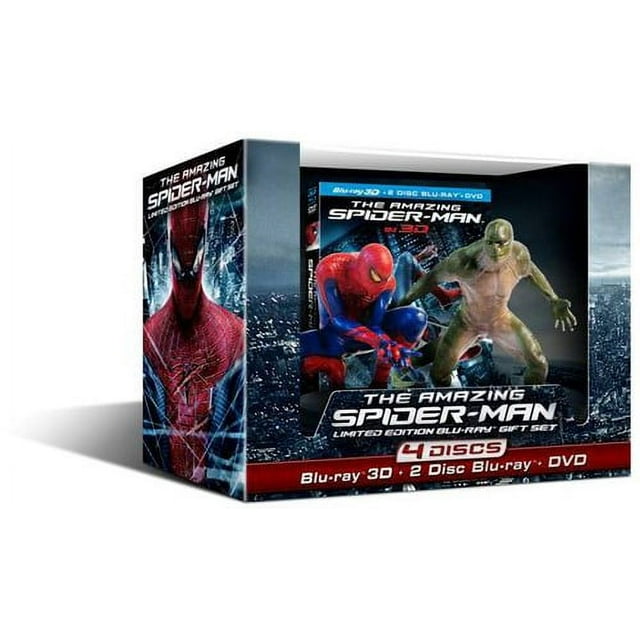 The Amazing Spider-man With Amazing Spider-Man and The Lizard Figurine (Blu-ray + Blu-ray + DVD)