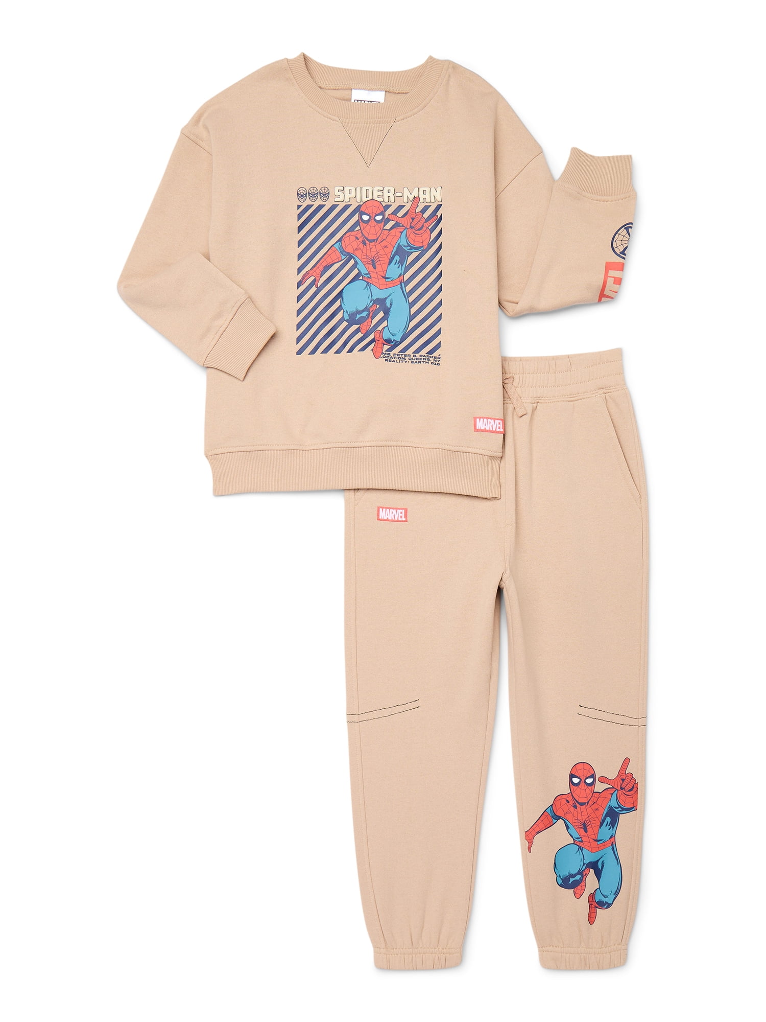 The Amazing Spiderman Boys Fleece Graphic Sweatshirt and Jogger Pants Set, Sizes 4-18