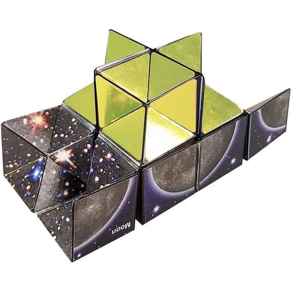 The Amazing Star Cube: 2 Piece Transforming Geometric Puzzle - Solve The Cube To Find The Hidden Star Cosmo Edition