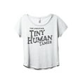 thumbnail image 1 of The Amazing Tiny Human Tamer Women's Fashion Slouchy Dolman T-Shirt Tee Heather White Small, 1 of 3
