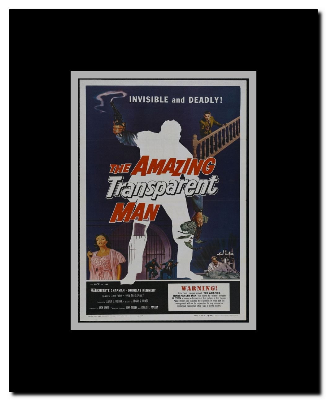 The Amazing Transparent Man Framed Movie Poster