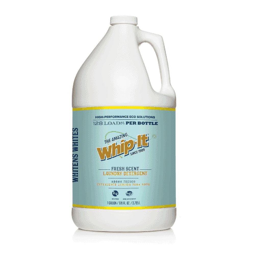 The Amazing Whip-It Fresh Scent Liquid Laundry Detergent, Gallon Size 128 Fluid Oz. (1-Pack)