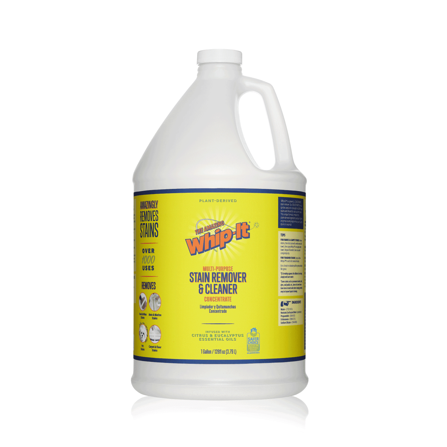 The Amazing Whip-It Stain Remover and Cleaner Concentrate, 128 Fl Oz