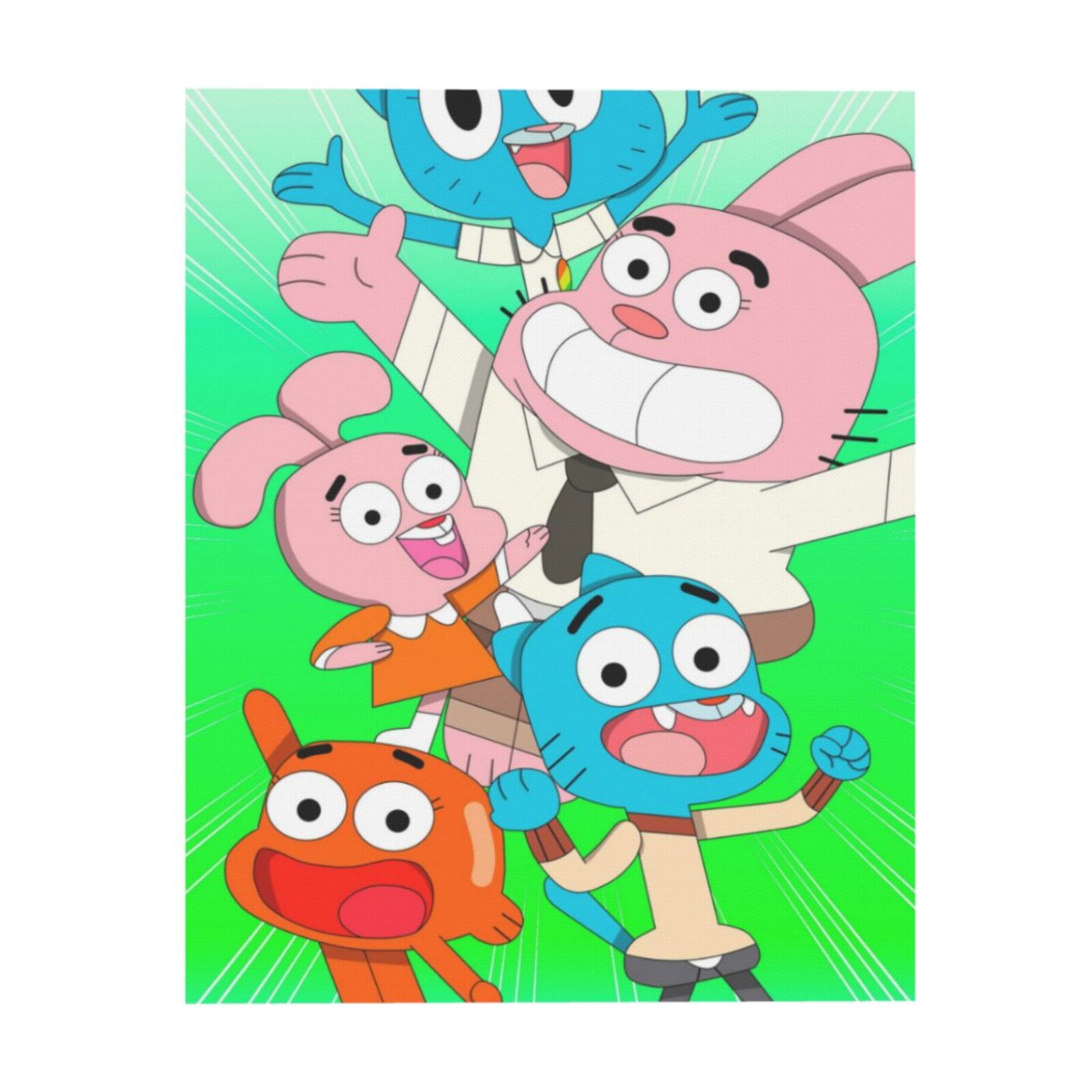 The Amazing World of Gumball Characters Canvas Decorative Poster Gift