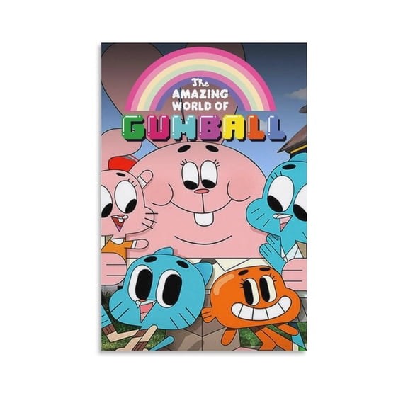 The Amazing World of Gumball Anime UK Poster Wall Art Poster Scroll Canvas Painting Picture Living Room Decor Home 12x18inch(30x45cm)