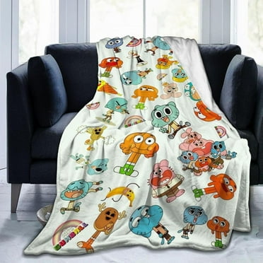 The Amazing World of Gumball Blanket Throw Blankets Ultra Soft Flannel Lightweight Throws for Couch, Bed,All Seasons Use 40"x30"