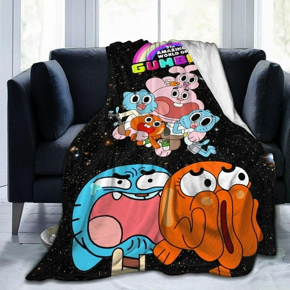 The Amazing World of Gumball Blanket Throw Blankets Ultra Soft Flannel Lightweight Throws for Couch, Bed,All Seasons Use 40"x30"