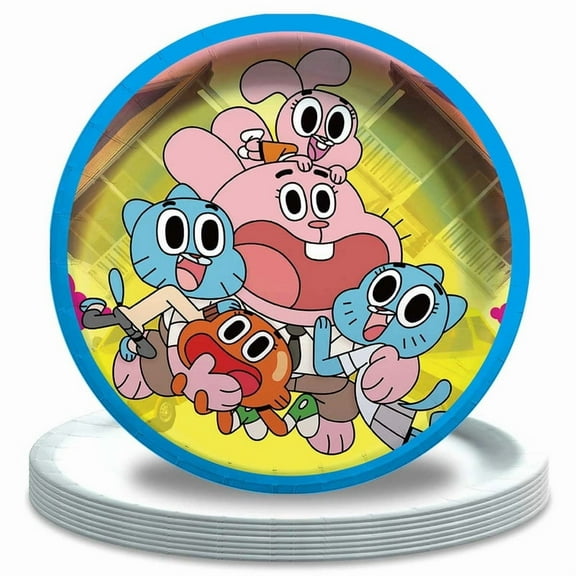 The Amazing World of Gumball Birthday Decorations Plates Party Supplies Tableware Disposable Dinnerware
