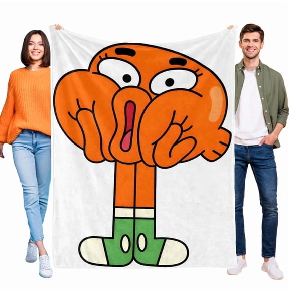 The Amazing World of Gumball flannel blanket 39*59 inch soft and comfortable with clear patterns and easy cleaning