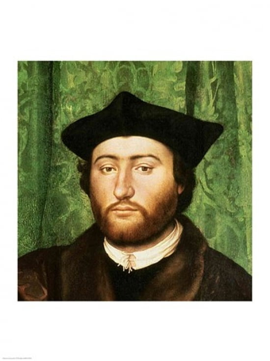The Ambassadors 1533 Detail Canvas Art - Hans Holbein (18 x 24)