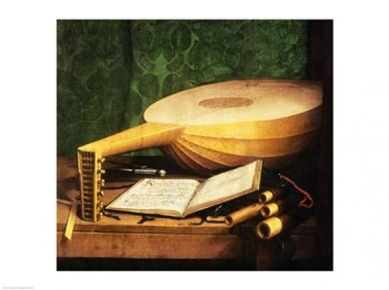 The Ambassadors 1533 Detail Canvas Art - Hans Holbein (24 x 18)