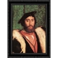 thumbnail image 1 of The Ambassadors [detail: 1] 20x24 Black Ornate Wood Framed Canvas Art by Holbein, Hans (Younger), 1 of 2