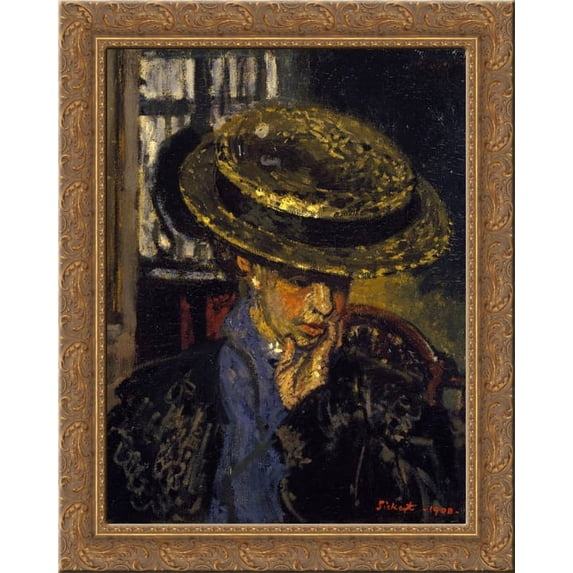 The American 24x20 Gold Ornate Wood Framed Canvas Art by Walter Sickert