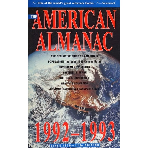 Pre-Owned The American Almanac, 1992-1993 (Paperback) 9781878753076