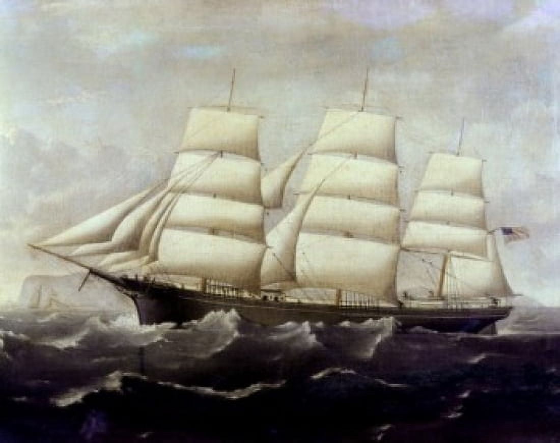 The American Clippership JS Alaster (1831-1913 British) Canvas Art - JS Alaster (24 x 36)