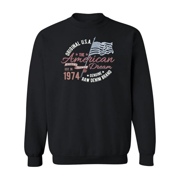 The American Dream 1974 Vintage Sweatshirt Men -Image by Shutterstock, Male XX-Large