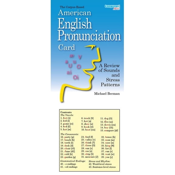The American English Pronunciation Card : A Review of Sounds and Stress Patterns (Sheet map, folded)