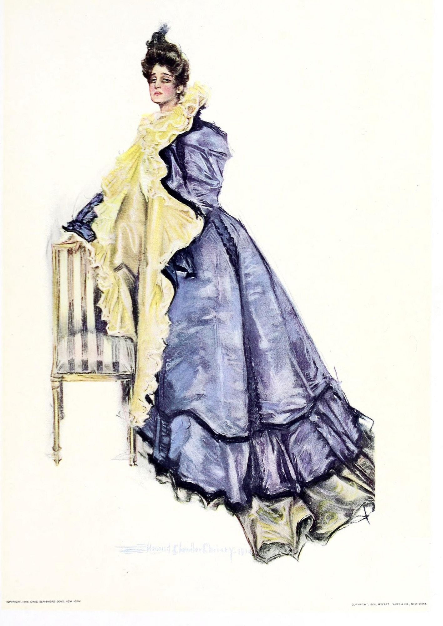 The American Girl 1906 At the Opera Canvas Art - Howard Chandler Christy (18 x 24)