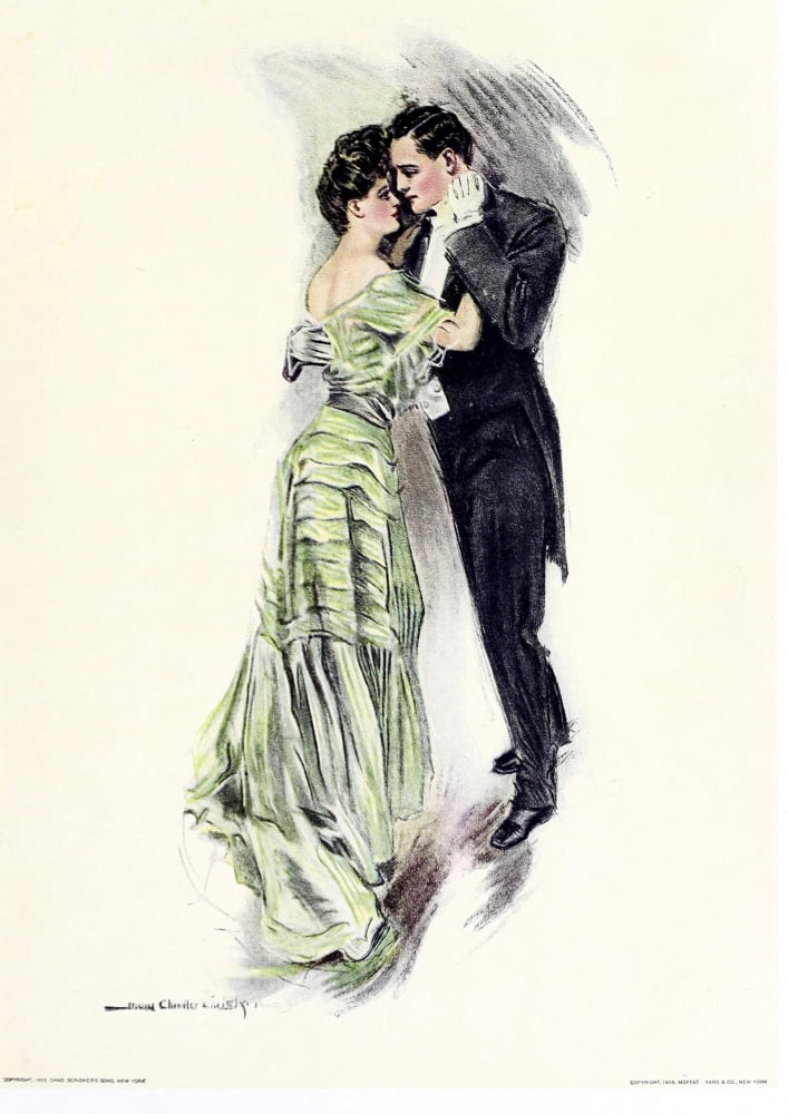 The American Girl 1906 The Dance Canvas Art - Howard Chandler Christy (24 x 36)