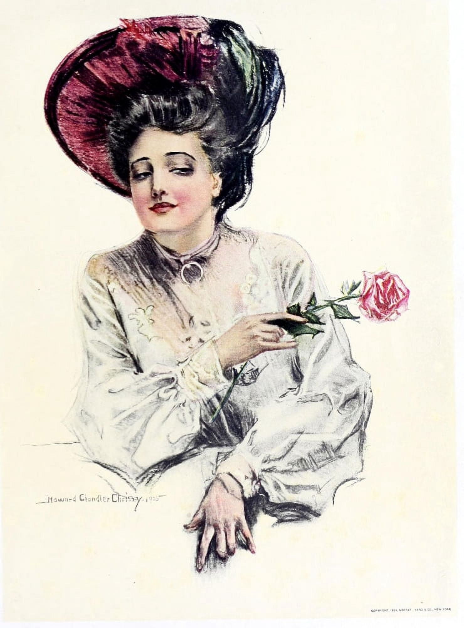 The American Girl 1906 The Teasing girl Canvas Art - Howard Chandler Christy (18 x 24)