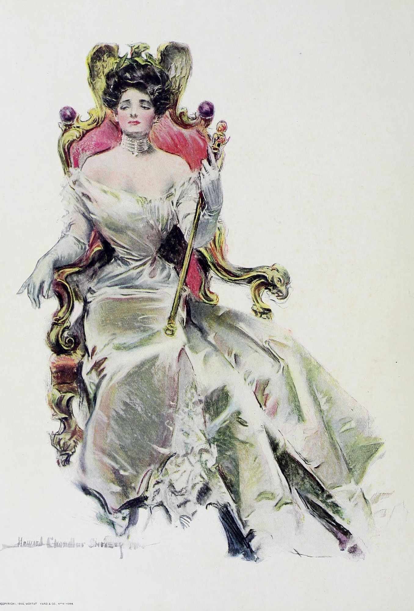 The American Girl 1906 Veritable Queen Canvas Art - Howard Chandler Christy (18 x 24)