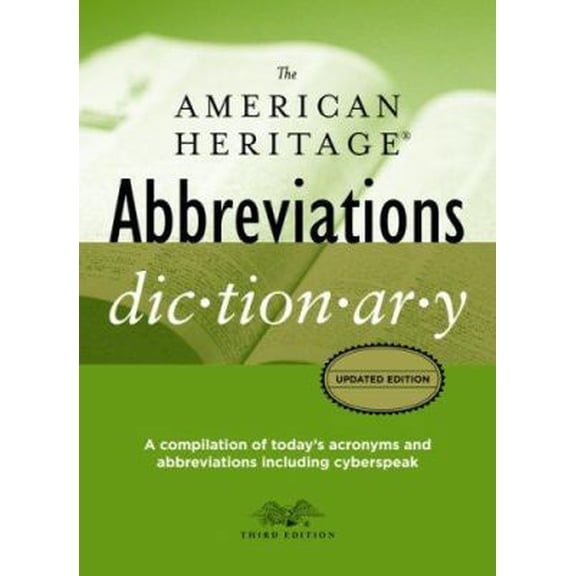 Pre-Owned The American Heritage Abbreviations Dictionary (Hardcover) 0618857478 9780618857470