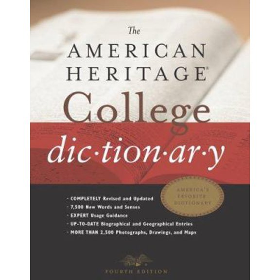 Pre-Owned The American Heritage College Dictionary, Fourth Edition, 9780618098484, 0618098488, Hardcover, Indexed, Subsequent edition