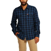 The American Outdoorsman Bangor Lumberjack Hiking Flannel Shirt (XL, Indigo Tonal)