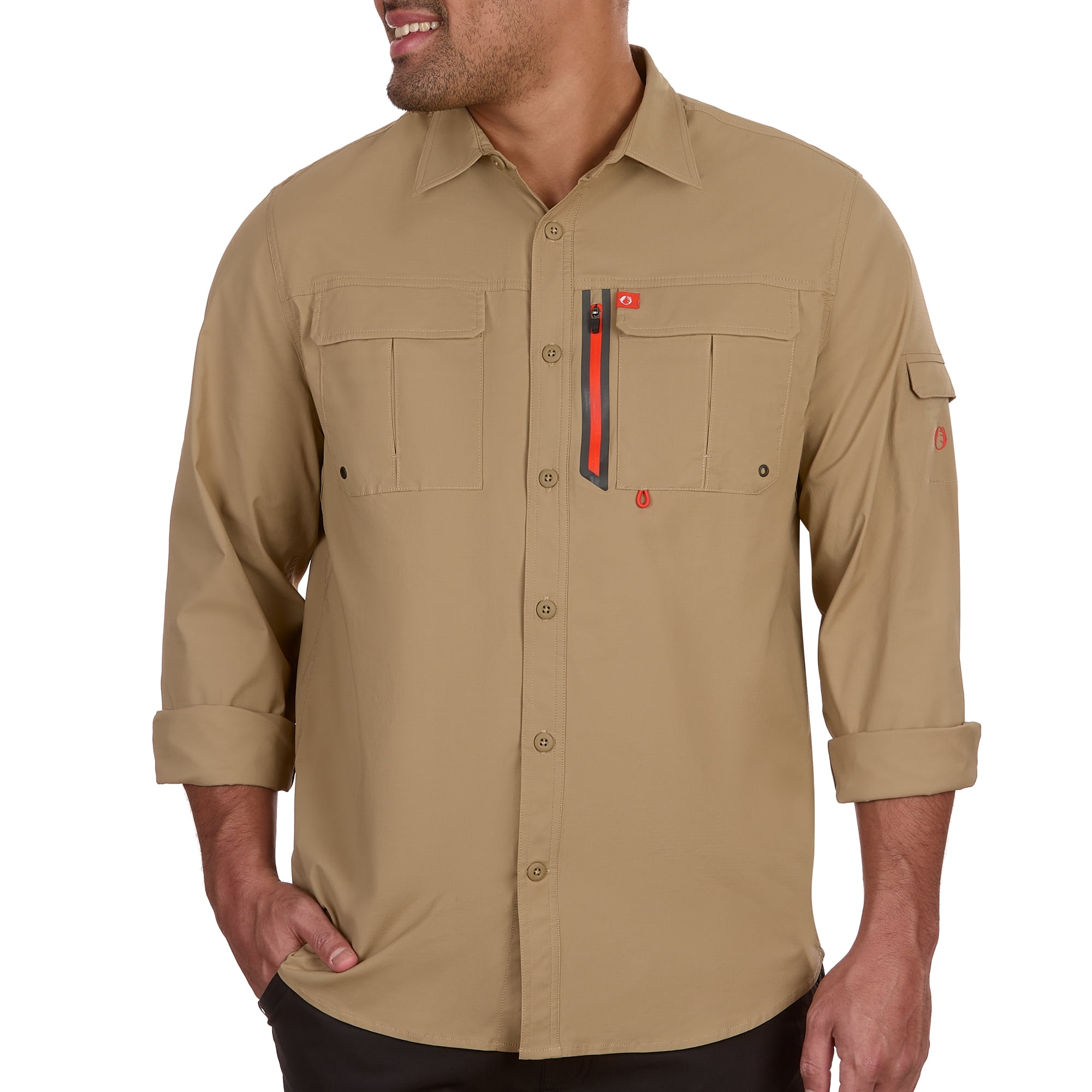 Chemise De Pêche Silver Bait Homme - Longue, UPF 50, Camouflage Gris - Taille L