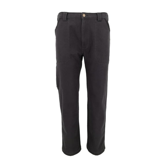 The American Outdoorsman Fleece Bonded Canvas Work Pants with Herringbone Trim (Phantom/Dark Grey, 36W x 30L)