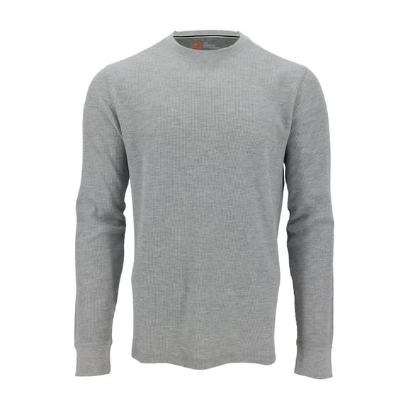 The American Outdoorsman Long-Sleeve Crewneck For Men (Large, Light-Grey Heather)