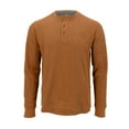 thumbnail image 1 of The American Outdoorsman Long-Sleeve Waffle Henley Shirts For Men (Large, Copper Heather), 1 of 3