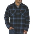 thumbnail image 1 of The American Outdoorsman Men's Bonded Sherpa Fleece Lined Flannel Print Polar Fleece Shirt Jacket (Navy/Blue, XL), 1 of 8